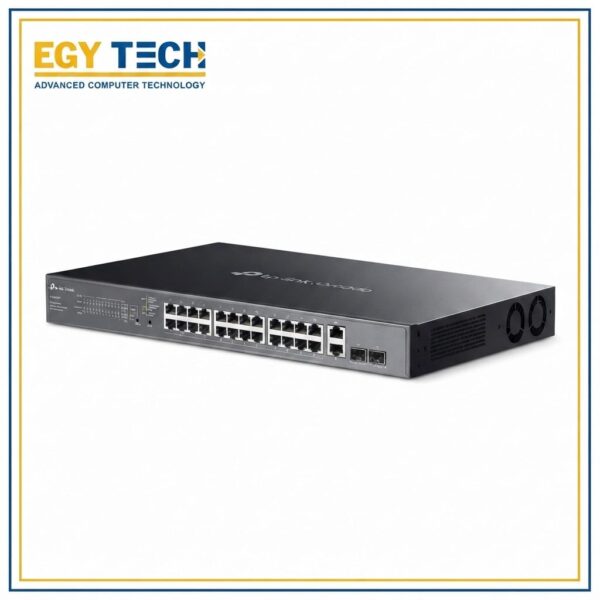 TP-Link / ES228GMP / Omada 24 Port Gigabit POE ( 24 POE – 384 Watt ) & 2× GE RJ45 Ports + 2× GE SFP Ports Easy Managed Switch