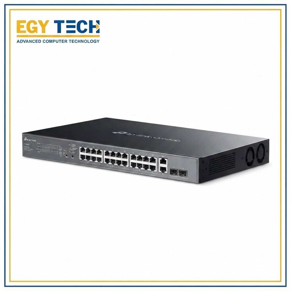 TP-Link / ES228GMP / Omada 24 Port Gigabit POE ( 24 POE – 384 Watt ) & 2× GE RJ45 Ports + 2× GE SFP Ports Easy Managed Switch