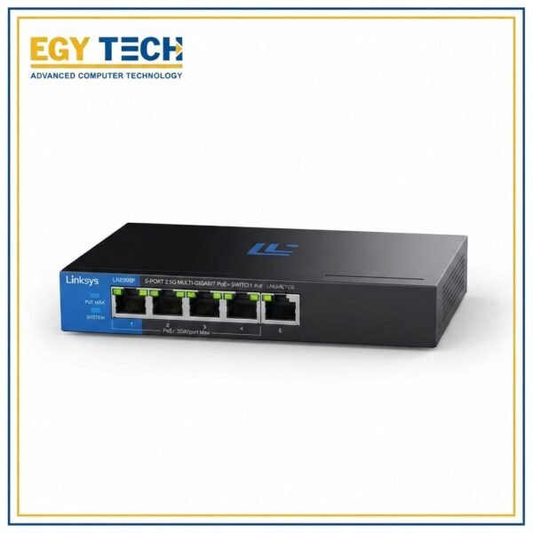 Linksys / LN2305P-KE / 5 Port 2.5G POE+ ( 5 POE – 60 W ) Unmanaged Desktop Switch