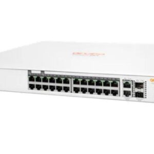 aruba / jl807a / 24 port gigabit ( 24 poe – 370w ) & 2 x 10g sfp+ combo managed switch