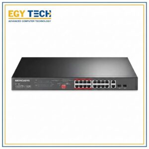MERCUSYS / MS118CP / 16 port 10/100 ( 16 poe+190W ) Long Range 250m & 2× combo Gigabit SFP