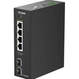 d link / dis 100g 06p / 4 port gigabit ( 4 poe – 120 watt ) + 2 sfp gigabit industrial switch