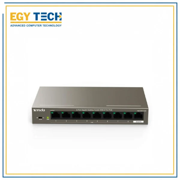 TP-Link / LS1210P / 8 Port 10/100 PoE Long Range 250m PoE+ ( 8 Ports – 96 Watts ) + 2 Gigabit Port Desktop Switch
