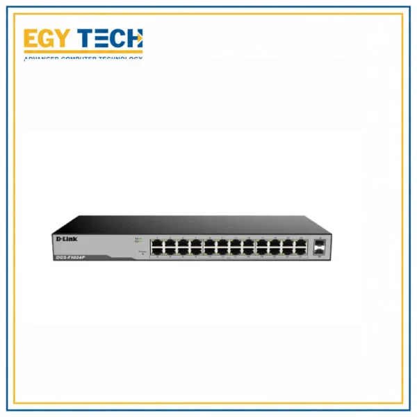 D-Link / DGS-F1024P / 24 Port Giga ( 24 POE – 250 Watts ) + 2 SFP PoE Switch