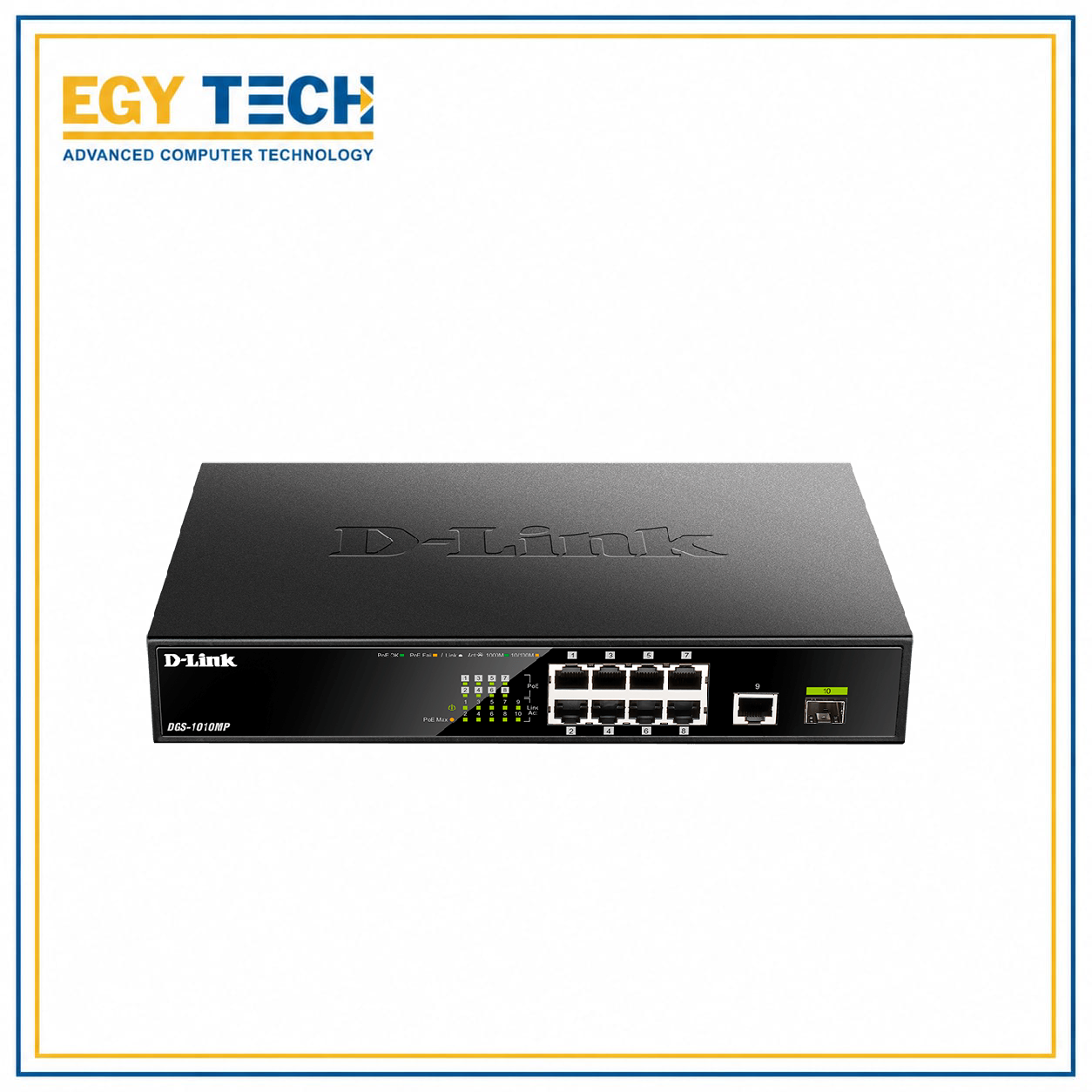 D-Link 8 Port Gigabit ( 8 POE – 125W ) + 1 SFP port Switch / DGS-1010MP