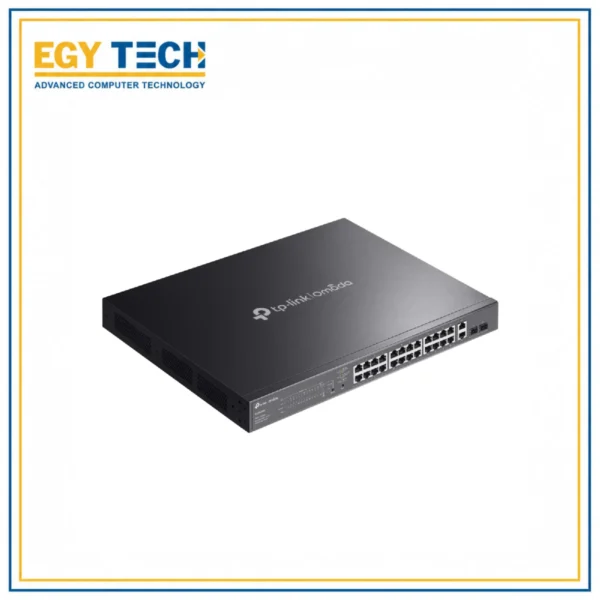 TP-Link / ES228GMP / Omada 24 Port Gigabit POE ( 24 POE – 384 Watt ) & 2× GE RJ45 Ports + 2× GE SFP Ports Easy Managed Switch