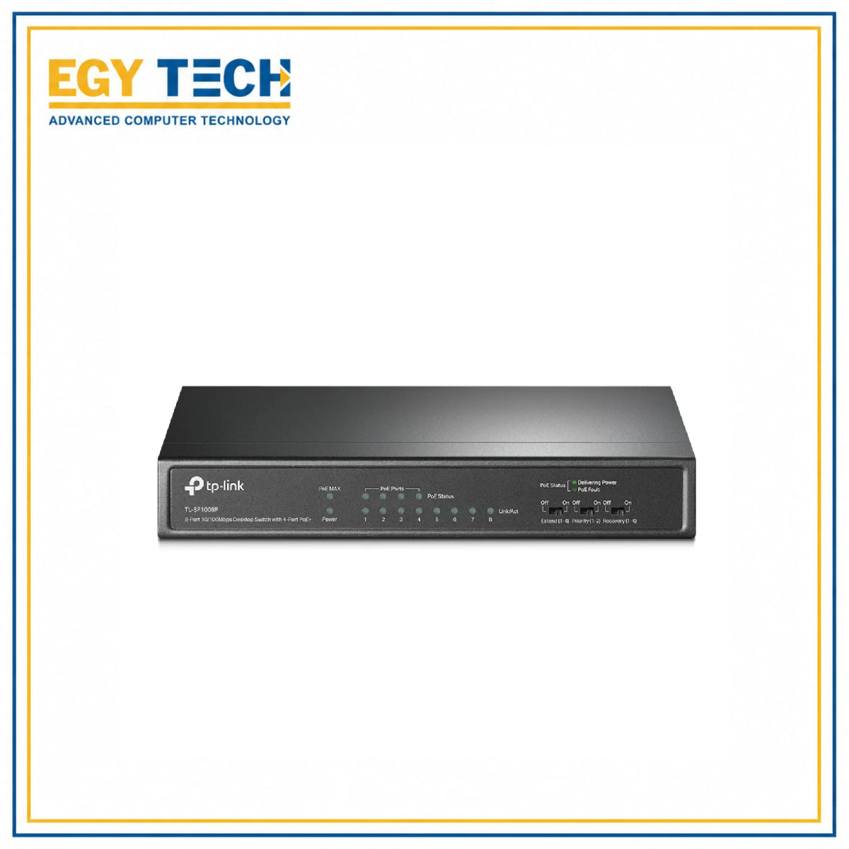 TP-Link / TL-SF1008P / 8 Port 10/100 ( 4 POE – 57 W ) Switch