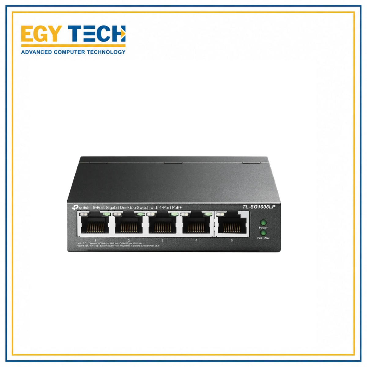 TP-Link / TL-SG1005LP / 5 Port Gigabit ( 4 POE – 40W ) Desktop Switch