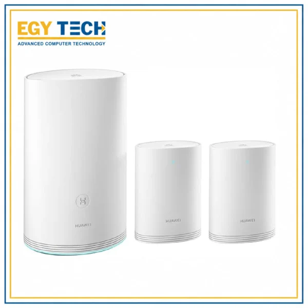 HUAWEI HUW-WS5280-1PLUS2-WHT (1 Base + 2 Satellites) Router, Home Wi-Fi Q2 Pro System, Gigabit Powerline, Full GE Ports, Seamless Roaming, Lower Latency, Plug & Play - White