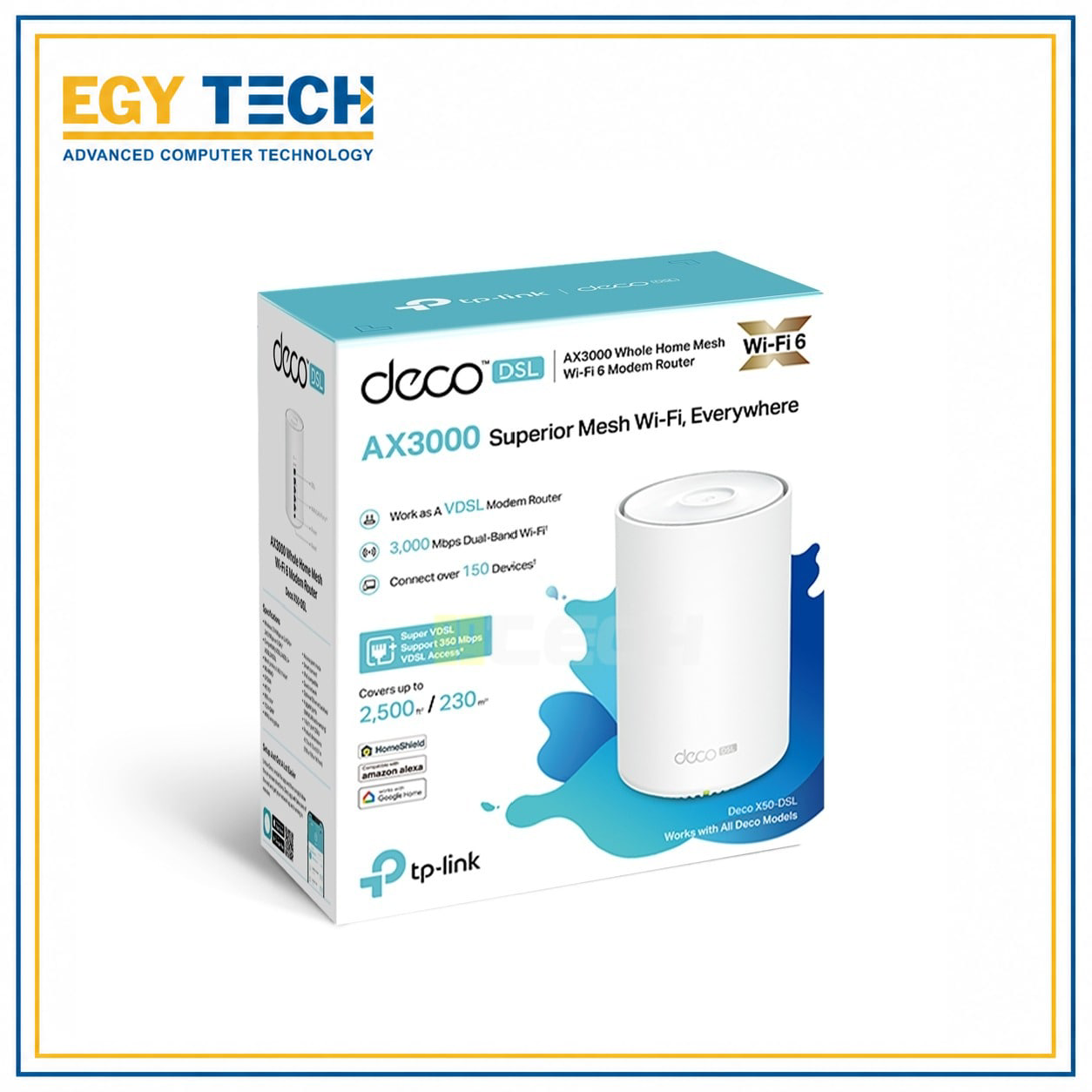 TP-Link Deco X50-DSL AX3000 VDSL Whole Home Mesh WiFi 6 Router - Image 3